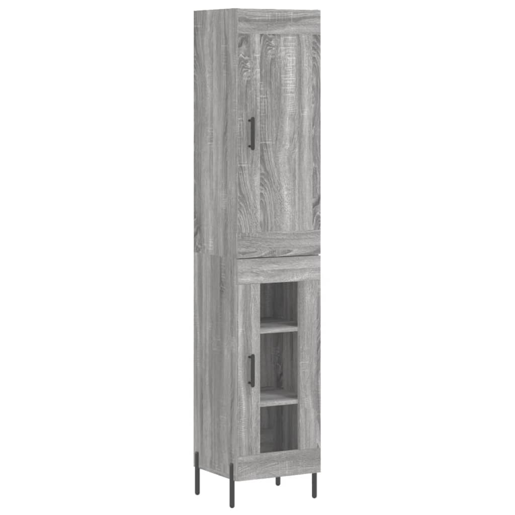 vidaXL Skříň highboard šedá sonoma 34,5 x 34 x 180 cm kompozitní dřevo