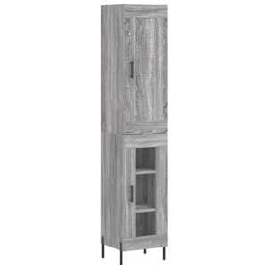 Skříň highboard šedá sonoma 34,5 x 34 x 180 cm kompozitní dřevo - obrázek 2