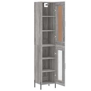 Skříň highboard šedá sonoma 34,5 x 34 x 180 cm kompozitní dřevo - obrázek 4