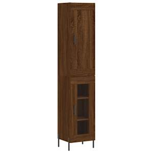 Skříň highboard hnědý dub 34,5 x 34 x 180 cm kompozitní dřevo - obrázek 2