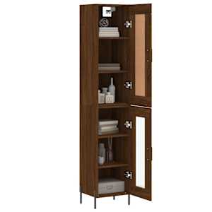 Skříň highboard hnědý dub 34,5 x 34 x 180 cm kompozitní dřevo - obrázek 3