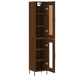 Skříň highboard hnědý dub 34,5 x 34 x 180 cm kompozitní dřevo - obrázek 4