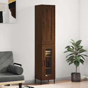 Skříň highboard hnědý dub 34,5 x 34 x 180 cm kompozitní dřevo