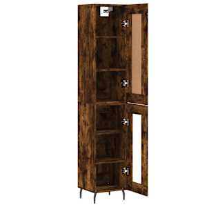 Skříň highboard kouřový dub 34,5 x 34 x 180 cm kompozitní dřevo - obrázek 4