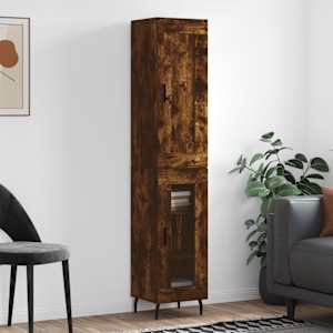 Skříň highboard kouřový dub 34,5 x 34 x 180 cm kompozitní dřevo - obrázek 1