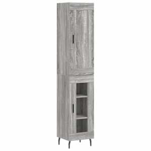 Skříň highboard šedá sonoma 34,5 x 34 x 180 cm kompozitní dřevo - obrázek 2