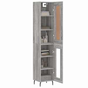 Skříň highboard šedá sonoma 34,5 x 34 x 180 cm kompozitní dřevo - obrázek 3