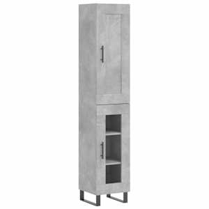 Skříň highboard betonově šedá 34,5x34x180 cm kompozitní dřevo - obrázek 2