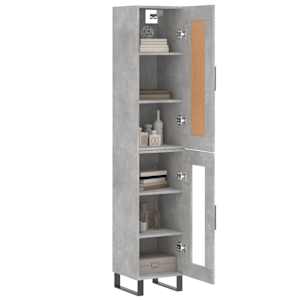 Skříň highboard betonově šedá 34,5x34x180 cm kompozitní dřevo - obrázek 3