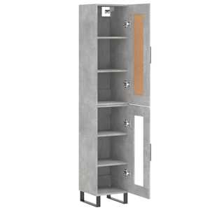 Skříň highboard betonově šedá 34,5x34x180 cm kompozitní dřevo - obrázek 4