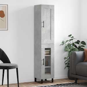 Skříň highboard betonově šedá 34,5x34x180 cm kompozitní dřevo - obrázek 1