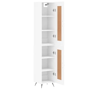 Skříň highboard bílá 34,5 x 34 x 180 cm kompozitní dřevo - obrázek 4