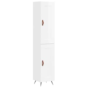 Skříň highboard bílá s vysokým leskem 34,5x34x180 cm kompozit - obrázek 2