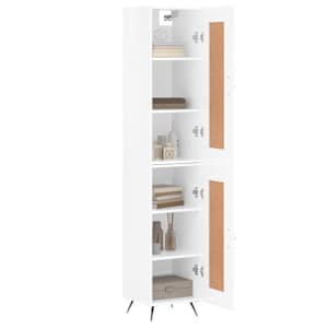 Skříň highboard bílá s vysokým leskem 34,5x34x180 cm kompozit - obrázek 3