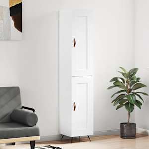 Skříň highboard bílá s vysokým leskem 34,5x34x180 cm kompozit - obrázek 1