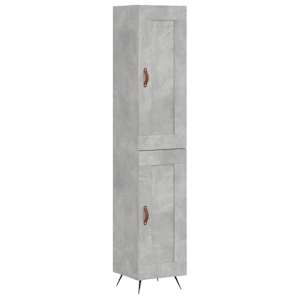 Skříň highboard betonově šedá 34,5x34x180 cm kompozitní dřevo - obrázek 2
