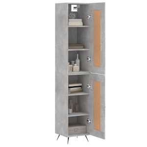 Skříň highboard betonově šedá 34,5x34x180 cm kompozitní dřevo - obrázek 3