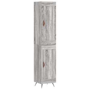 Skříň highboard šedá sonoma 34,5 x 34 x 180 cm kompozitní dřevo - obrázek 2