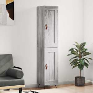 Skříň highboard šedá sonoma 34,5 x 34 x 180 cm kompozitní dřevo - obrázek 1