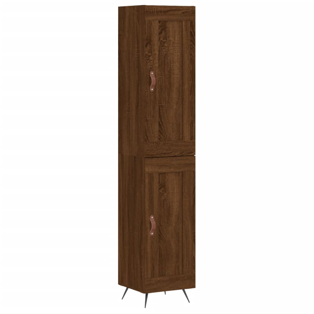 vidaXL Skříň highboard hnědý dub 34,5 x 34 x 180 cm kompozitní dřevo