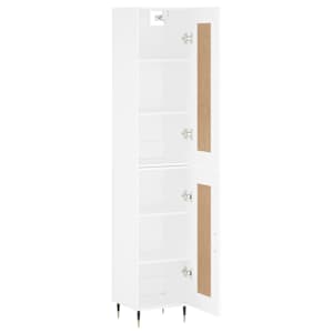 Skříň highboard bílá 34,5 x 34 x 180 cm kompozitní dřevo - obrázek 4