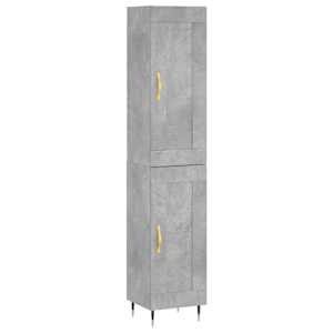 Skříň highboard betonově šedá 34,5x34x180 cm kompozitní dřevo - obrázek 2