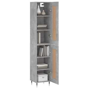 Skříň highboard betonově šedá 34,5x34x180 cm kompozitní dřevo - obrázek 3