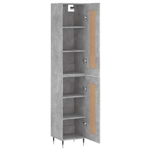 Skříň highboard betonově šedá 34,5x34x180 cm kompozitní dřevo - obrázek 4