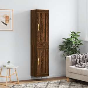 Skříň highboard hnědý dub 34,5 x 34 x 180 cm kompozitní dřevo - obrázek 1