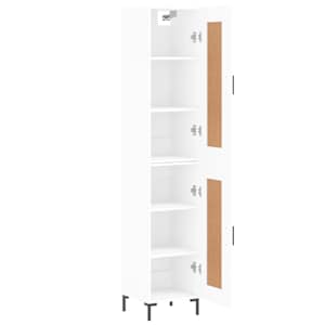 Skříň highboard bílá 34,5 x 34 x 180 cm kompozitní dřevo - obrázek 4