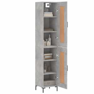 Skříň highboard betonově šedá 34,5x34x180 cm kompozitní dřevo - obrázek 3