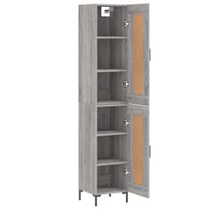 Skříň highboard šedá sonoma 34,5 x 34 x 180 cm kompozitní dřevo - obrázek 4