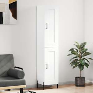 Skříň highboard bílá 34,5 x 34 x 180 cm kompozitní dřevo - obrázek 1