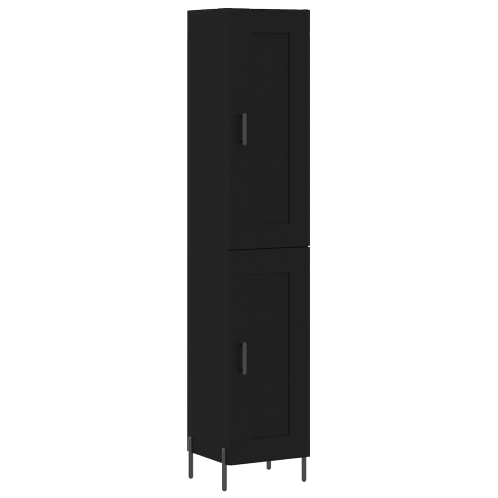 vidaXL Skříň highboard černá 34,5 x 34 x 180 cm kompozitní dřevo