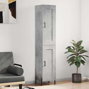 Skříň highboard betonově šedá 34,5x34x180 cm kompozitní dřevo - obrázek 1