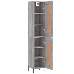 Skříň highboard šedá sonoma 34,5 x 34 x 180 cm kompozitní dřevo - obrázek 4