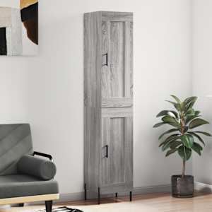 Skříň highboard šedá sonoma 34,5 x 34 x 180 cm kompozitní dřevo - obrázek 1