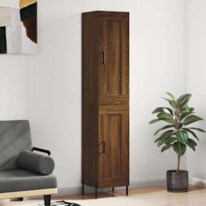 Skříň highboard hnědý dub 34,5 x 34 x 180 cm kompozitní dřevo