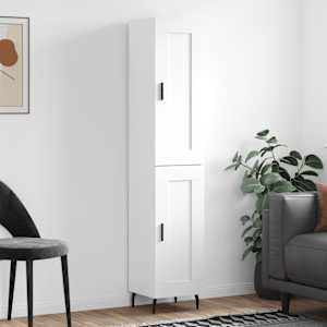 Skříň highboard bílá 34,5 x 34 x 180 cm kompozitní dřevo - obrázek 1
