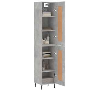 Skříň highboard betonově šedá 34,5x34x180 cm kompozitní dřevo - obrázek 3