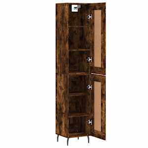 Skříň highboard kouřový dub 34,5 x 34 x 180 cm kompozitní dřevo - obrázek 4