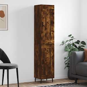 Skříň highboard kouřový dub 34,5 x 34 x 180 cm kompozitní dřevo - obrázek 1