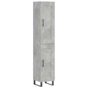Skříň highboard betonově šedá 34,5x34x180 cm kompozitní dřevo - obrázek 2