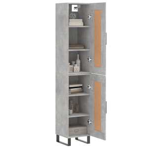 Skříň highboard betonově šedá 34,5x34x180 cm kompozitní dřevo - obrázek 3