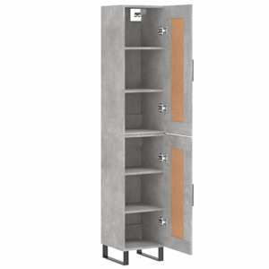 Skříň highboard betonově šedá 34,5x34x180 cm kompozitní dřevo - obrázek 4
