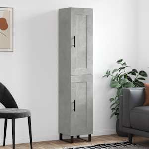 Skříň highboard betonově šedá 34,5x34x180 cm kompozitní dřevo - obrázek 1