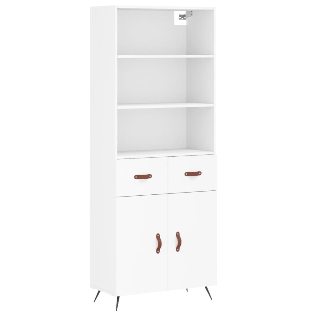 Thumbnail - vidaXL Highboard Weiß 69,5x34x180 cm Holzwerkstoff