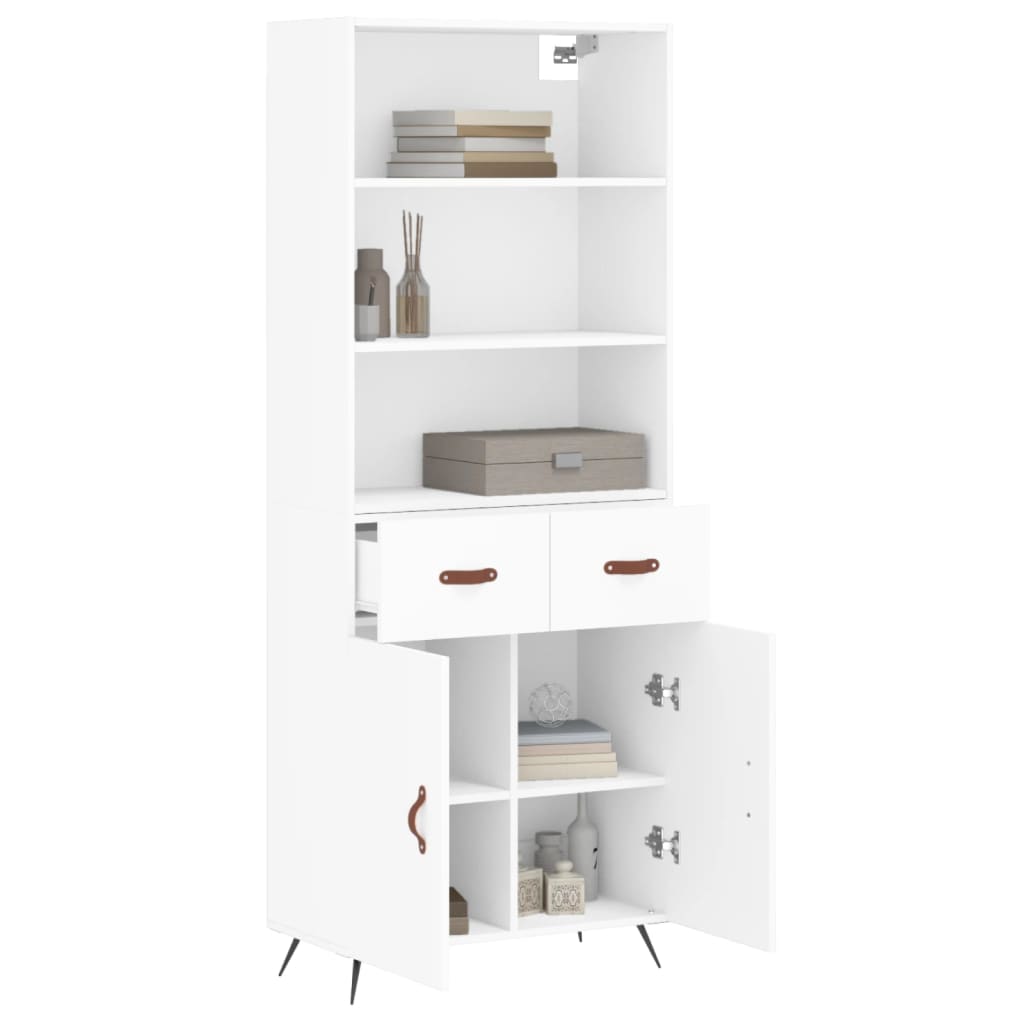 Thumbnail - vidaXL Highboard Weiß 69,5x34x180 cm Holzwerkstoff