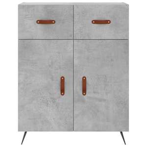 Skříň highboard betonově šedá 69,5x34x180 cm kompozitní dřevo - obrázek 7