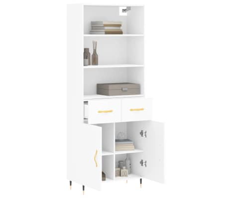 vidaXL Highboard White 69.5x34x180 cm Engineered Wood